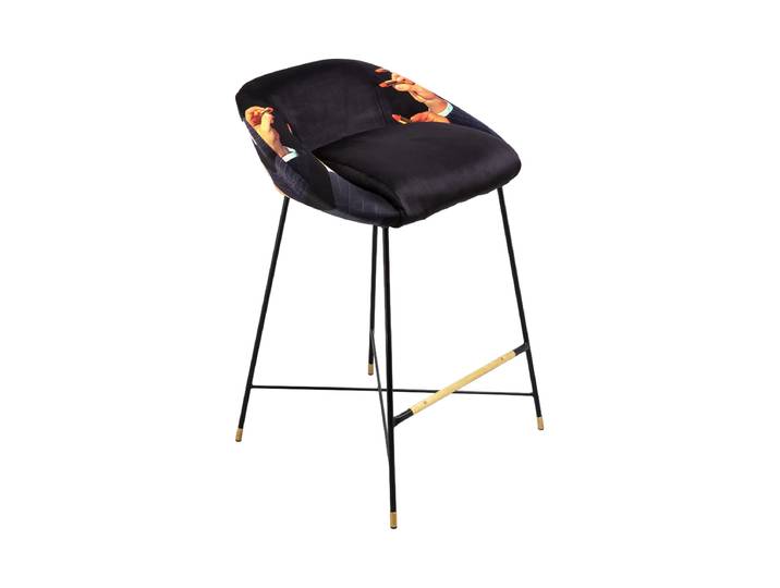 Design Barstuhl „Toiletpaper Lipstick“ Black Seletti