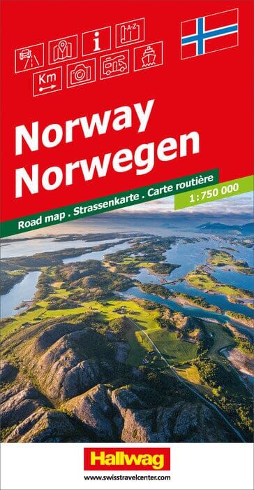 Carte routière - Norvège   Hallwag