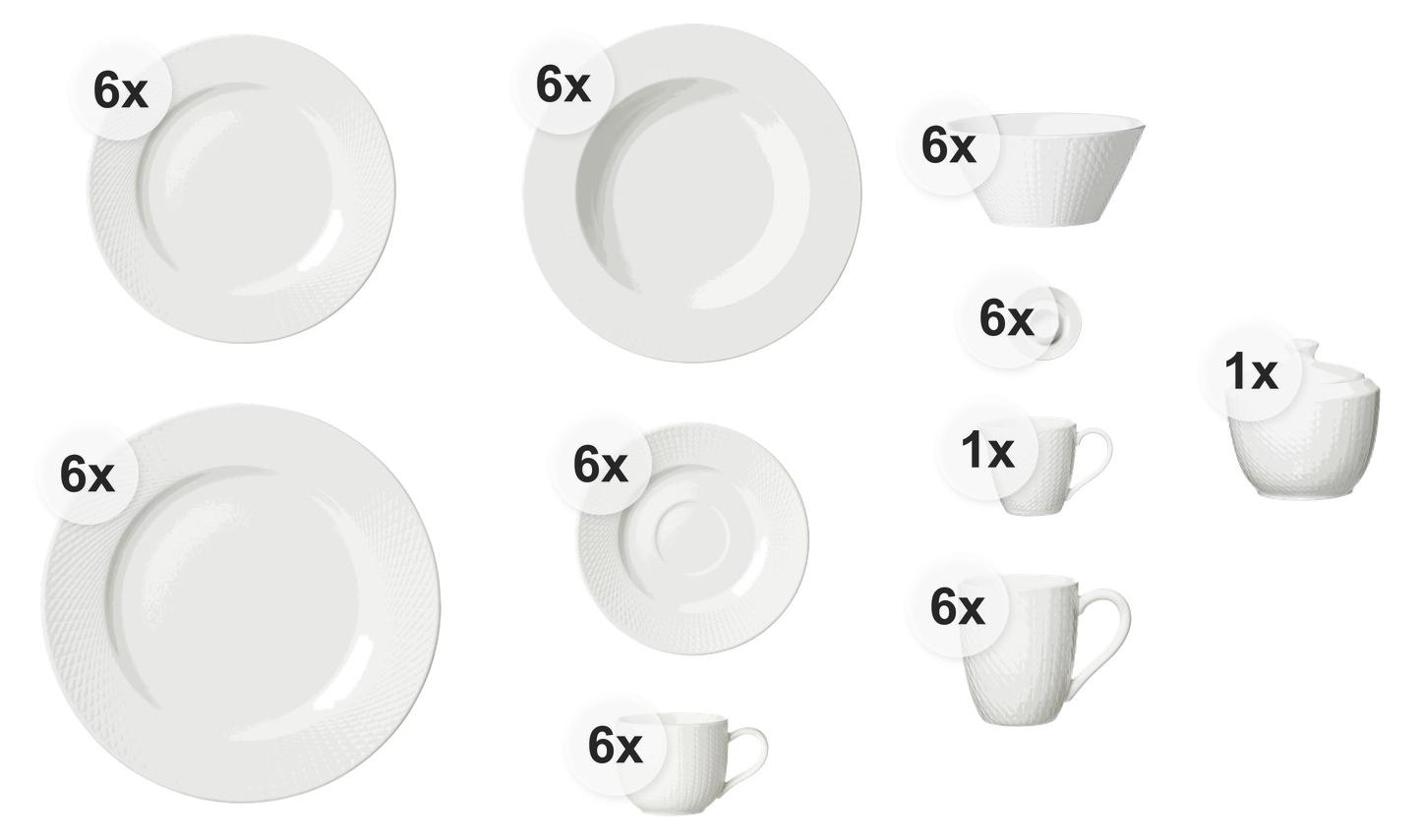 Kaffee- & Tafelservice 50 tlg. Saphir