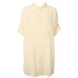 Missya Siena Beach Shirt Elfenbein Baumwolle Small Damen