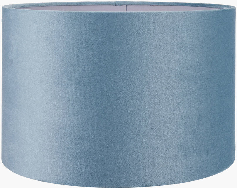 17 Stories Rene Velvet Drum Lamp Shade ( Uno ) Blue 27cm H x 40cm W x 40cm D