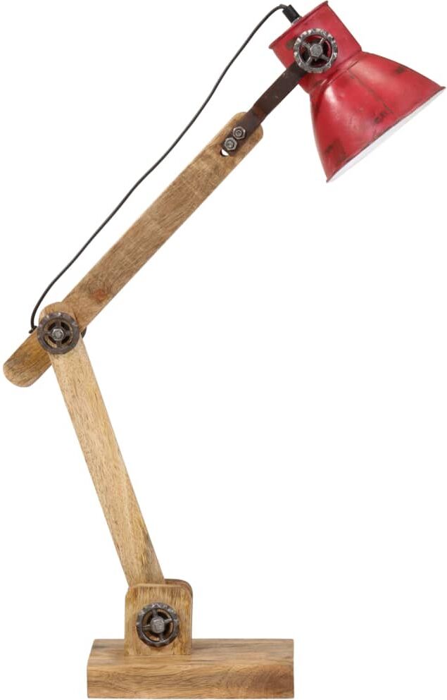 vidaXL Lámpara de escritorio rojo desgastado 25 W E27 23x18x96 cm Rojo