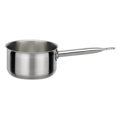 Kasserolle GSW "Le Chef", silber (silberfarben), H:9cm Ø:16cm, Töpfe, Kasserolle, Topf aus hochwertigem Edelstahl 18/10 in Gastro-Qualität