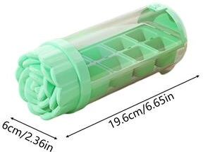 Lush Living Finds Flower Silicone Ice Cube Tray Grid Reusable Mold For Cocktails, Whiskey & Iced Drinks green