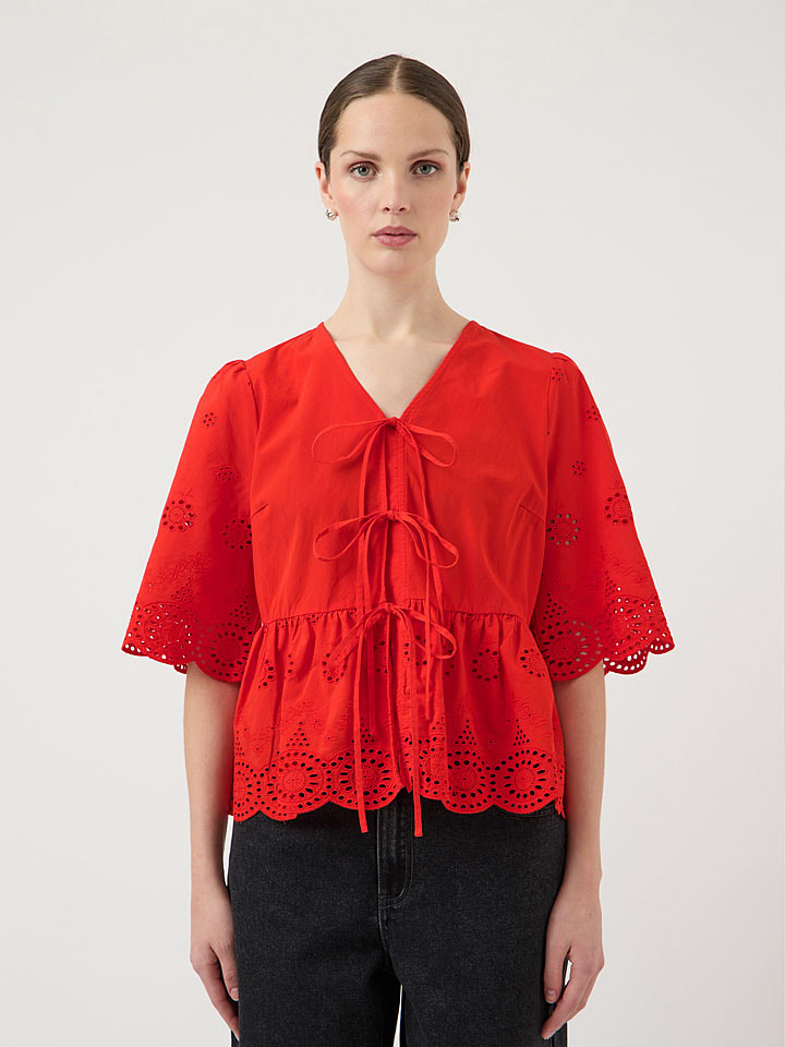 YAS Bluse in Rot - 42