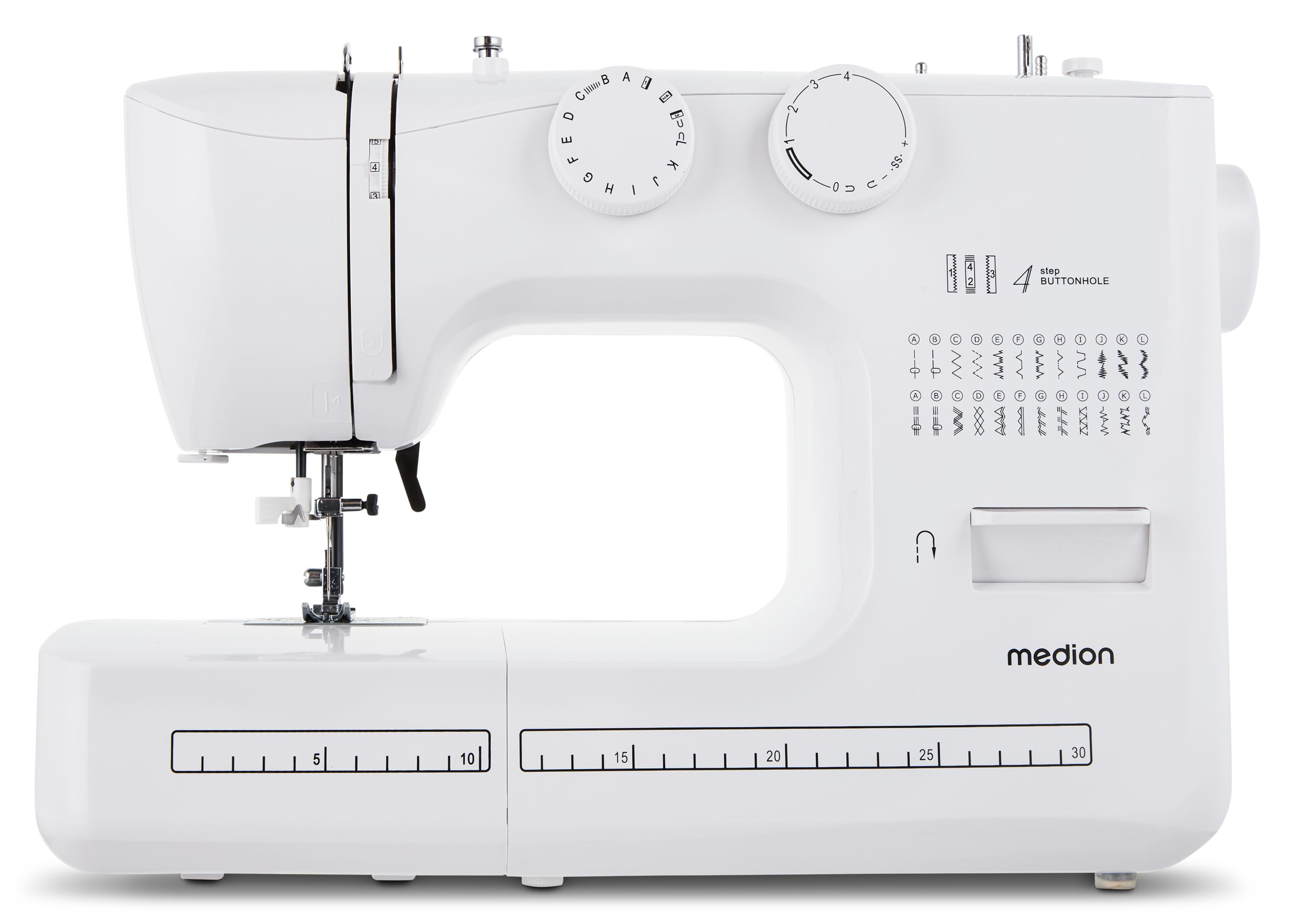 Medion LIFE® MD10689 Freiarm-Nähmaschine SM60 weiß 50076524