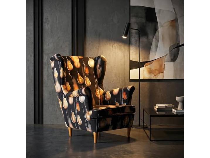 Family Meble Ohrensessel Ari Design – skandinavischer Sessel, Muster Rayo 1