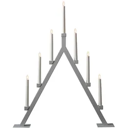 Star Trading, Weihnachtsbeleuchtung, Lichterbogen,Oliver', 7-flammig, silber-grau, 75cm