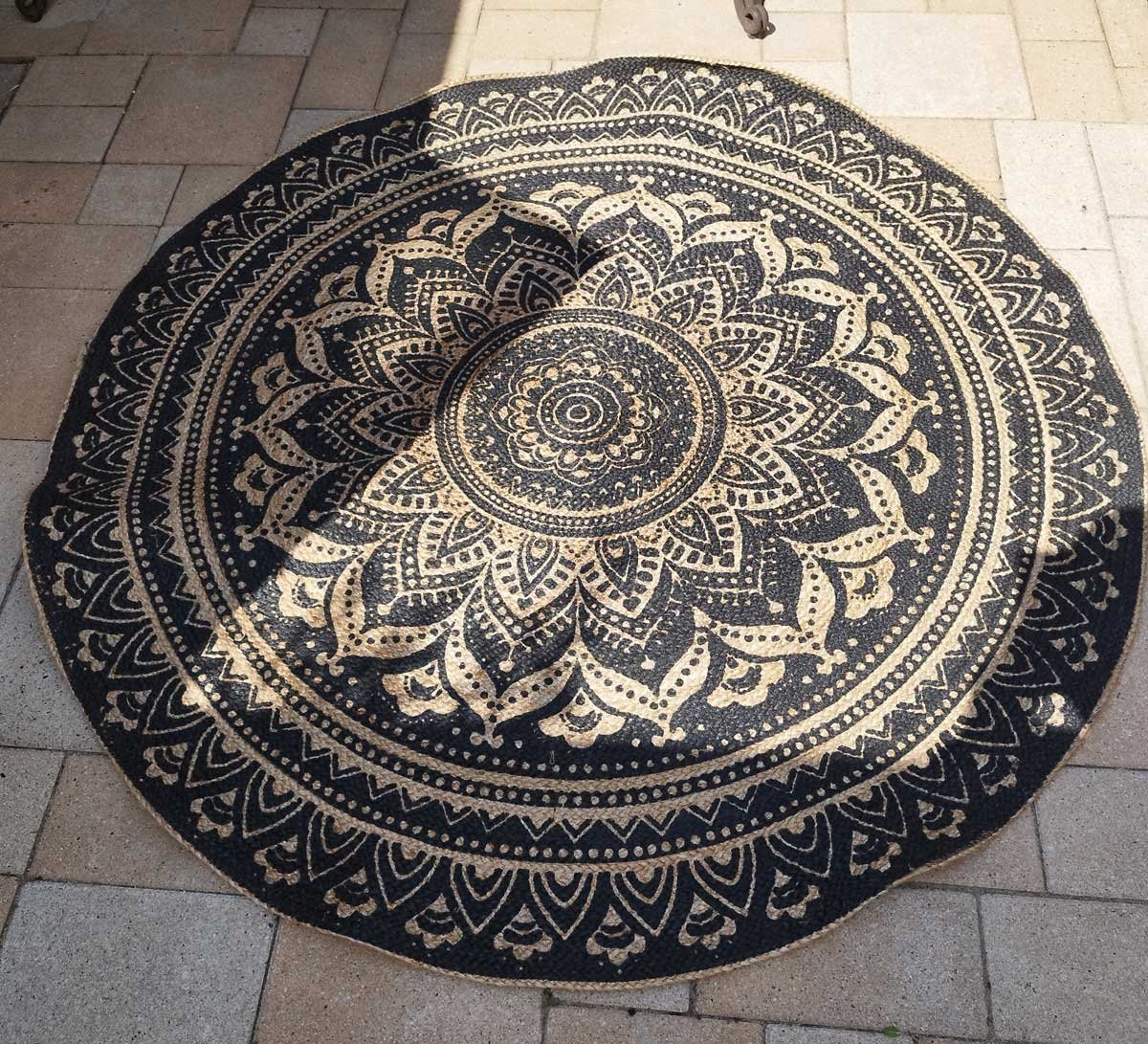 Van der Leeden Mandwerk Mandala Jute Kleed - Rond - Ø 150 cm