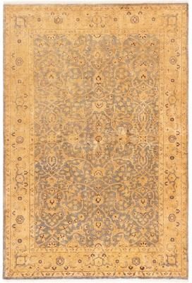 Ecarpetgallery Hand-knotted Jules Ushak Grey Silk Rug