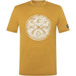 Super Natural, Herren, Sportshirt, Salt & Rock Tee, Weiss, Beige