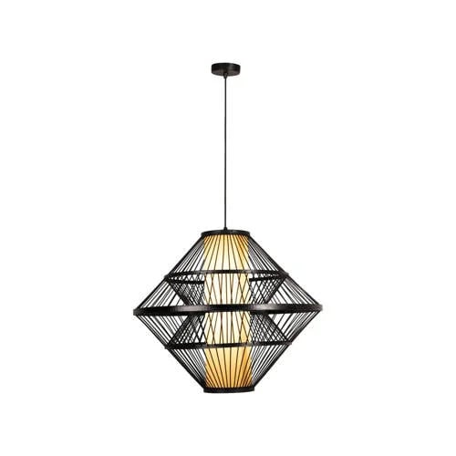 Lucide PASQUINO Hanglamp - Zwart - Ø 60 cm - Dimbare en hoogte verstelbare hanglamp