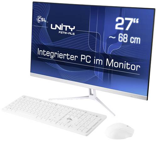 CSL Computer All-in-One PC Unity F27W-ALS 68.6cm (27 Zoll) Full HD Intel N N200 3.7GHz 16GB RAM 512GB SSD Intel UHD Graphics Win