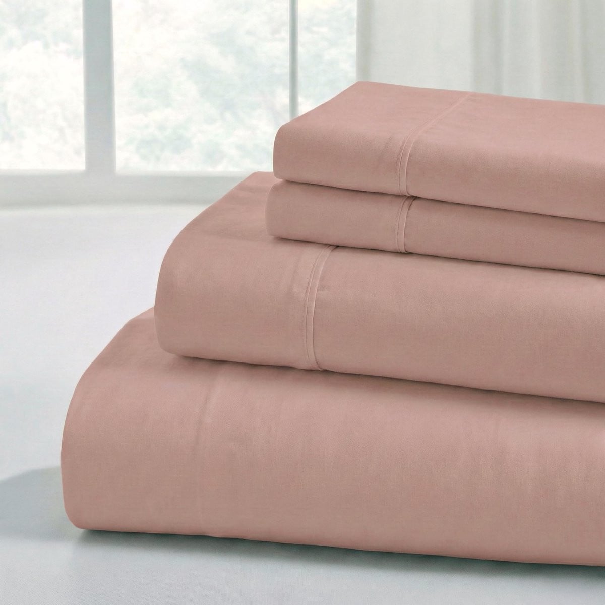 Omgoods Luxe Microfiber Beddengoed Set - Roze - King Size