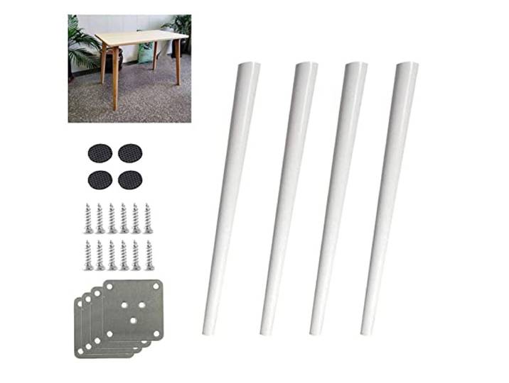 Massive Eichenmöbelbeine, 4er-Set for Schrank, Esstisch, Stuhl, Sofa(80 cm)