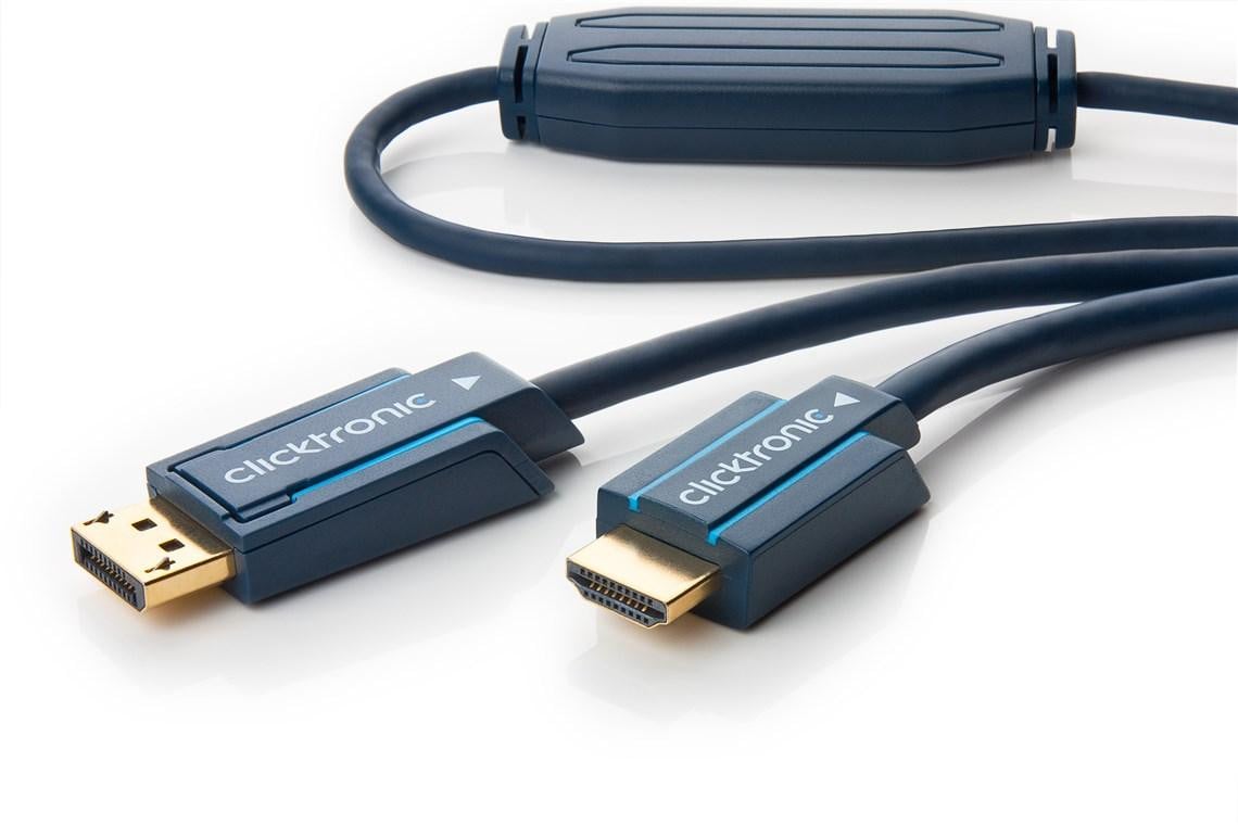 Clicktronic Actieve DisplayPort naar HDMI adapterkabel, 4K/60Hz, 10 meter