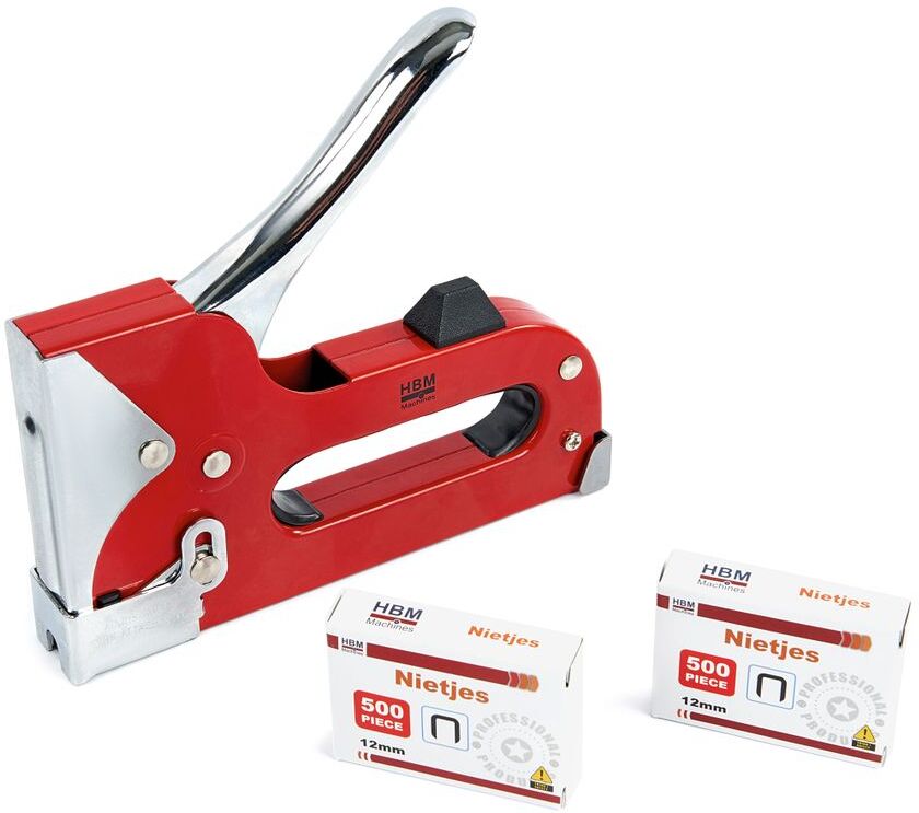 HBM Spillatore Manuale Professionale in Acciaio, Graffettatrice Inclusa 1000 Graffette