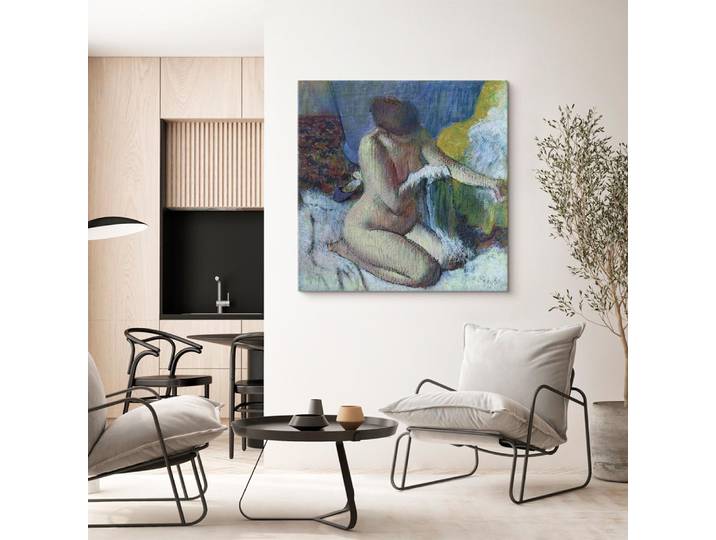 Leinwandbild After the Bath Filz Grau/Grau 80 x 80cm