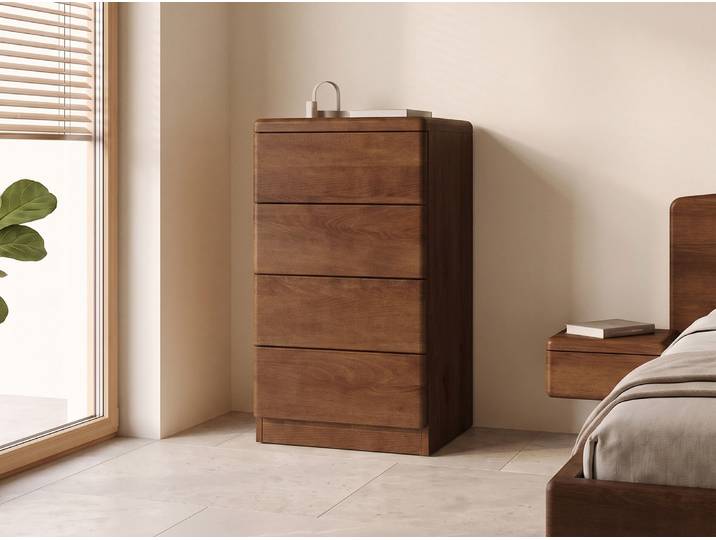 Kommode Kernbuche Dunkel „Nora“ 50 cm Massivholz Buche Dunkel