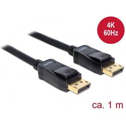 Delock DisplayPort Anschlusskabel DisplayPort Stecker, DisplayPort Stecker 1.00 m Schwarz 82423 DisplayPort-Kabel