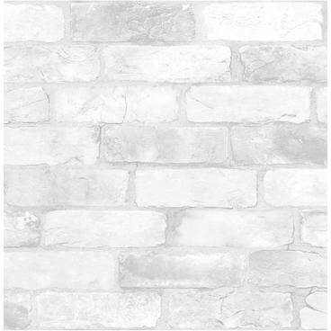 NuWallpaper Loft White Brick Peel & Stick Wallpaper - 216in x 20.5in x 0.025in