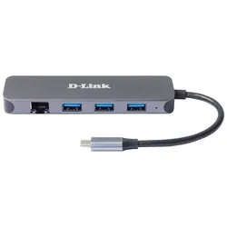 D-Link DUB-2334, 5-In-1 USB-C Hub mit Gigabit-Ethernet/Stromversorgung