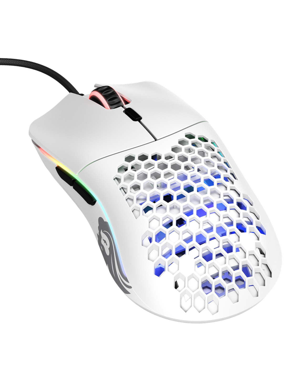 Glorious PC Gaming Race Model O - Matt Weiß - Gaming Maus (Weiß mit RGB)
