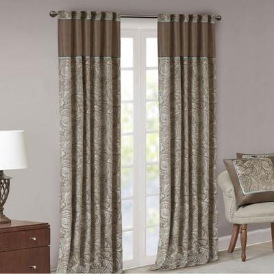 Jla Home/Bed Aubrey Wide Tailored Curtain Pair Taupe, 100 x 95, Taupe