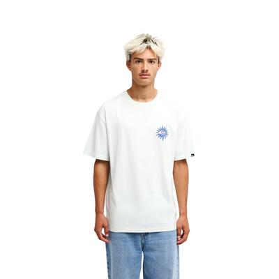 T-Shirt QUIKSILVER "Flow", Herren, Gr. M, weiß (ice flow), Obermaterial: 100% Baumwolle., Shirts T-Shirt