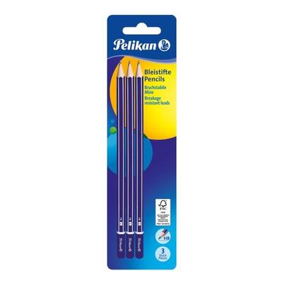 Pelikan Bleistift HB, Sechskant, Blau, 3er Set
