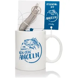 Weltbild 151181307 - Geschenkset Angeln - Tasse und Schlüsselanhänger Messerchen