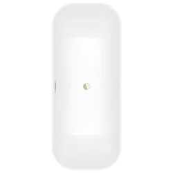 Villeroy und Boch Finion Rechteck-Freistehwanne 177FIN7A3BCV3RW 170 x 70 cm, Schürze Colour on Demand, stone white, gold