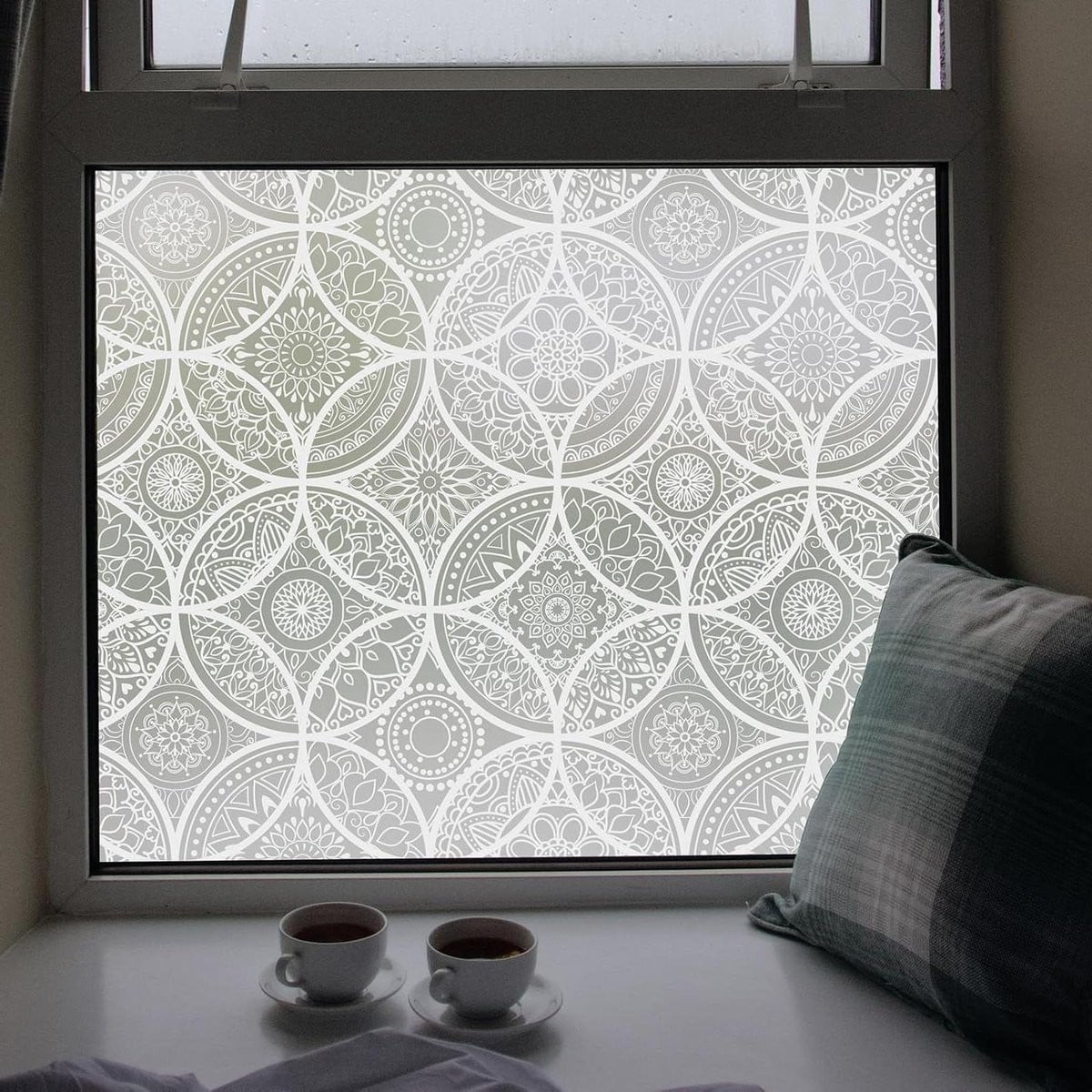 Wit Decoratieve Raamfolie voor Privacy op Glas - 90 x 200 cm