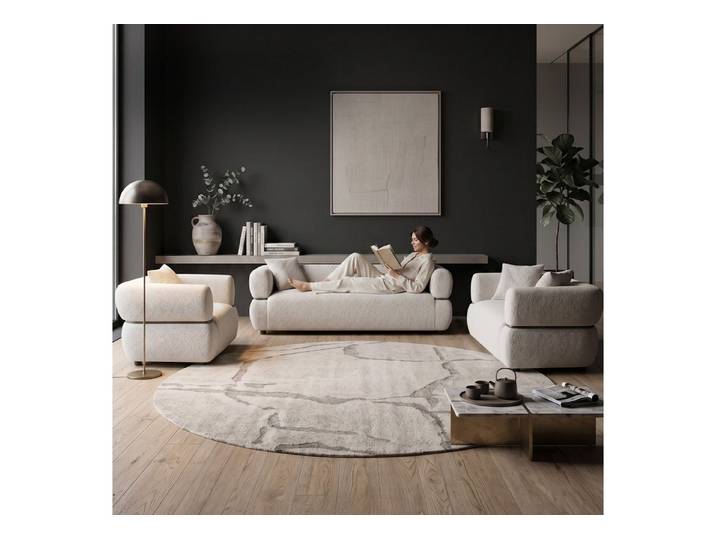 gowoll Polstergarnitur 3-2-1 Wohnzimmer Set (3 Sitzer Sofa + 2 Sitzer Sofa + Sessel), (3-Sitzer Sofa, einem 2-Sitzer Sofa und einem Sessel), weicher Strukturstoff, 3-2-1 Set, mit Federkern