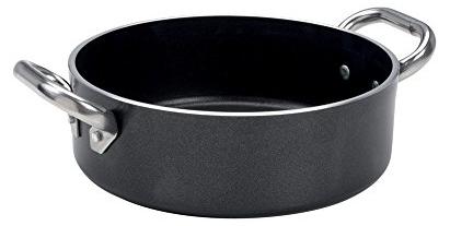 Bratentopf niedrig, Antihaftbeschichtung, Edelstahlgriffe, 40 cm, 17,6 l