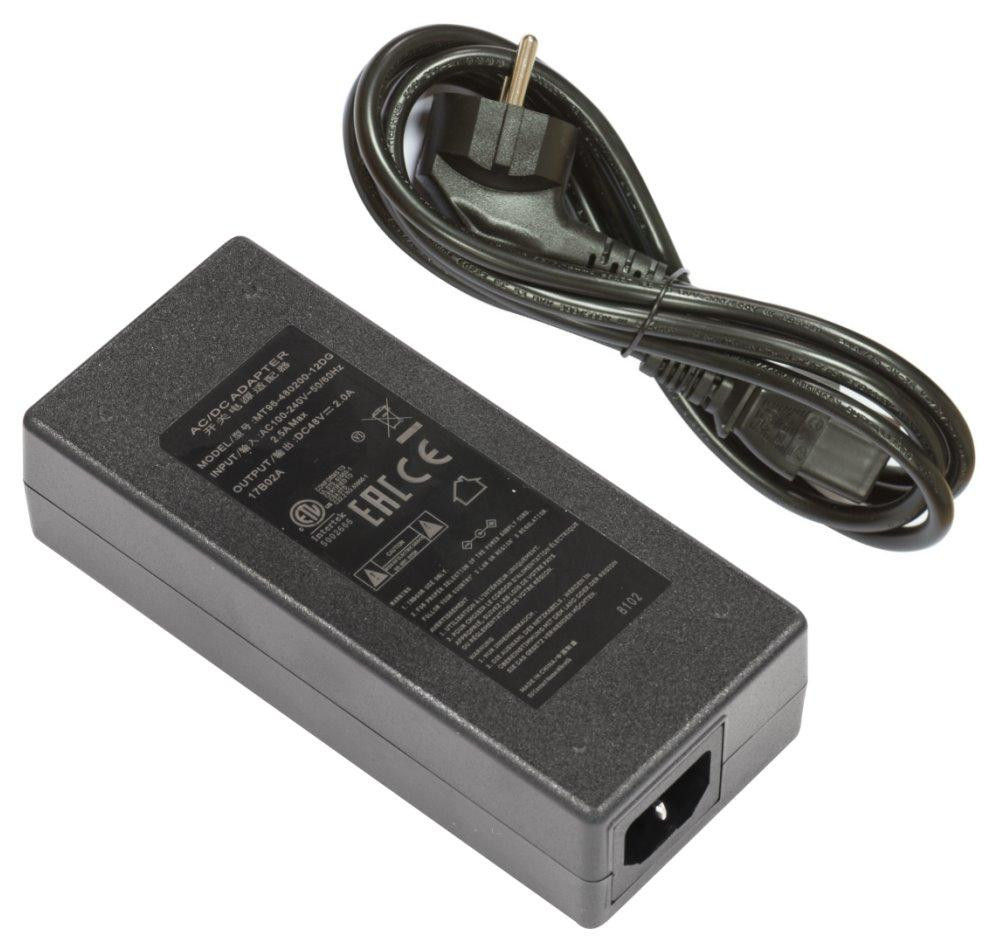 MikroTik Voeding 48V 2A voor RB-routers (96W, geschakelde voeding)