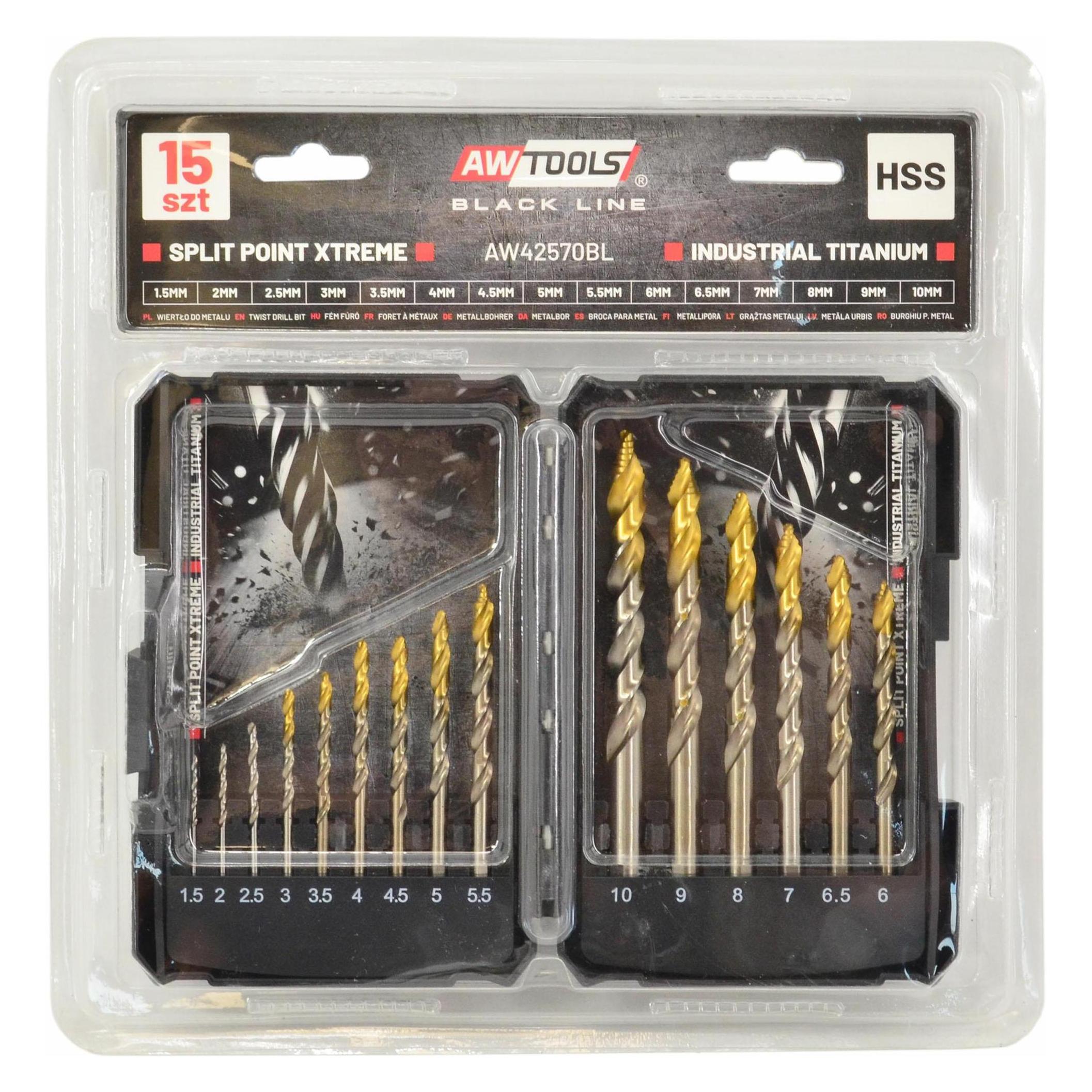 Awtools Metallbohrer M2 HSS-Zinn, 15er-Set (61875606)