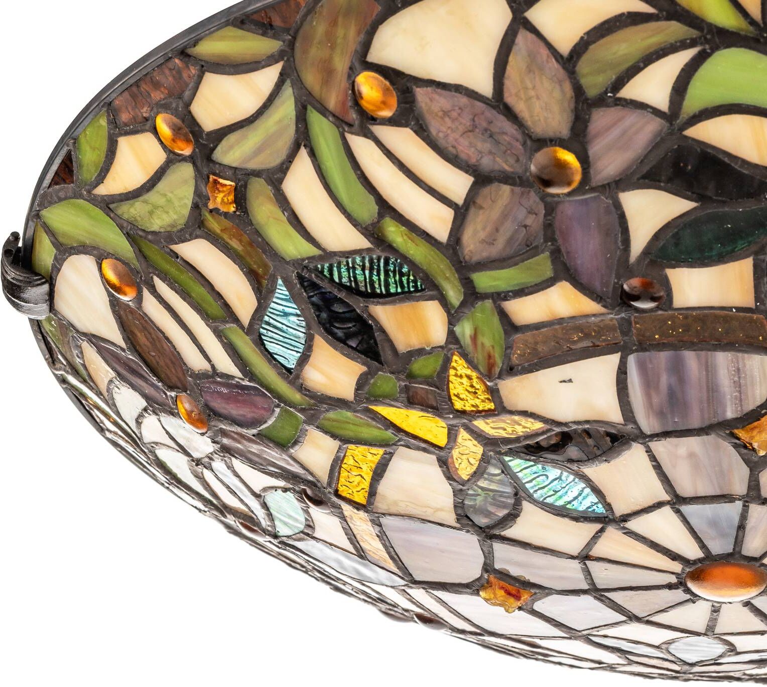 QUOIZEL Tiffany Ceiling Light Kami, Multicolour, Living / Dining Room, Glass, Tiffany, Ceiling Light