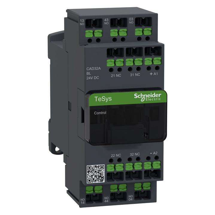 Schneider Hilfsschütz 3S+2Ö CAD32ABL Steuerkontakte Spule 24VDC geringe (CAD32ABL)