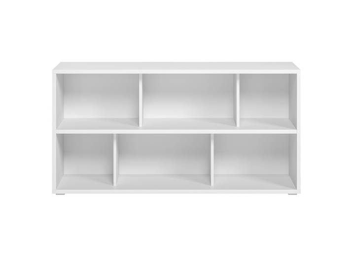 Bibliothèque basse finition bois blanc L140 cm EPURE
