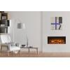 Acantha Aspire 75 elektrischer Einbaukamin 79,2 × 49 × 23,5 cm, 3D LED Flamme, 1-2 kW Heizung, Fernbedienung