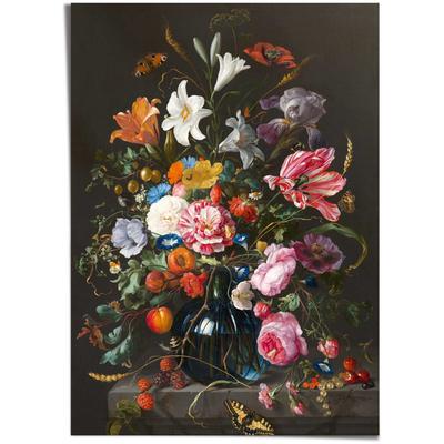 Poster REINDERS "Stilleben Blumen", bunt (farbe bild(er): bunt), B:100cm H:140cm T:0,1cm, Papier, Bilder, Poster