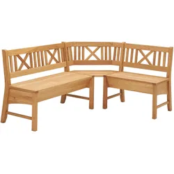 ECKBANK Delaney 139 x 179 x 87 Massivholz Wildeiche geölt
