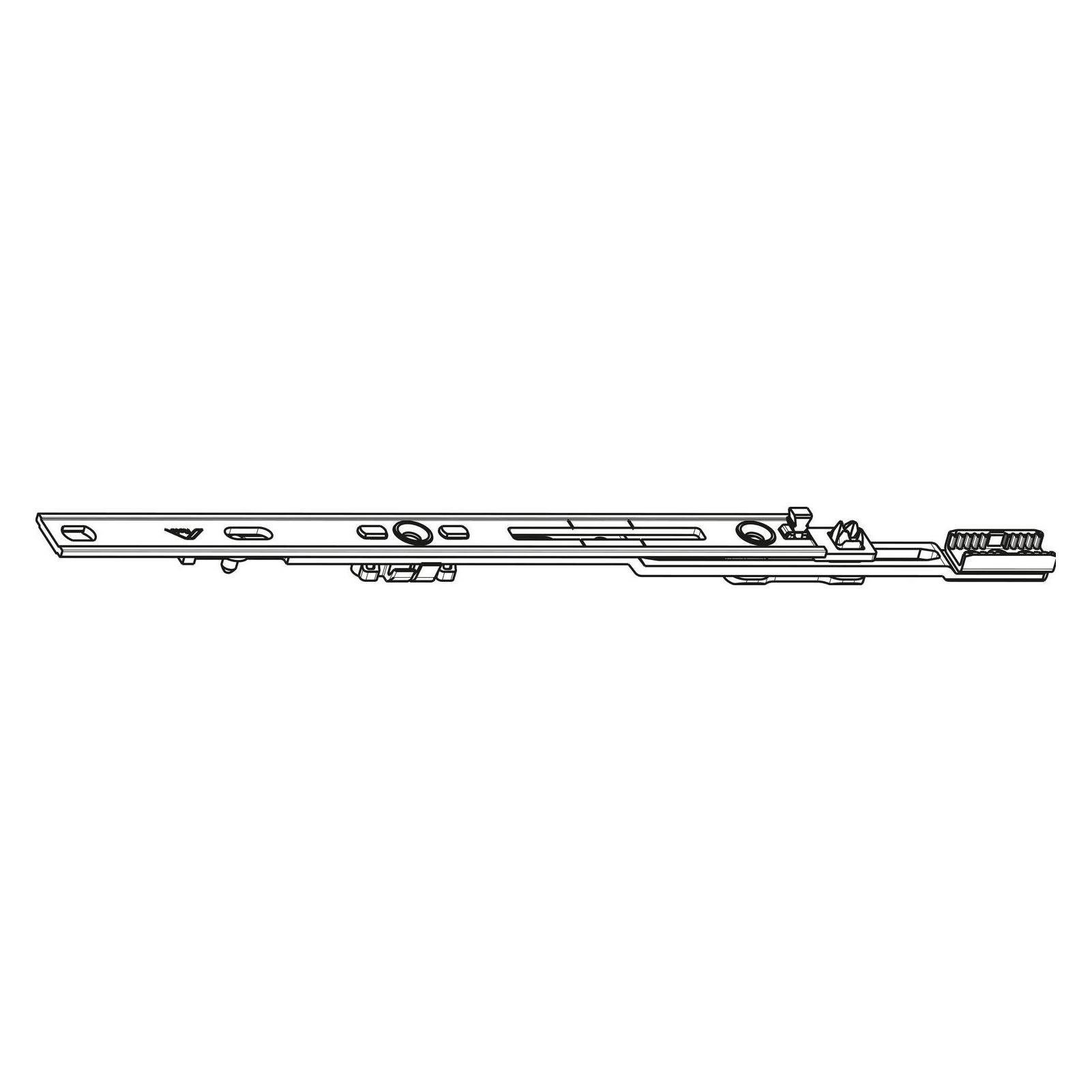 Roto NT/NX Mittelverschluss mehrteilig ohne Zapfen L=400 mm silber kuppelbar (229818)