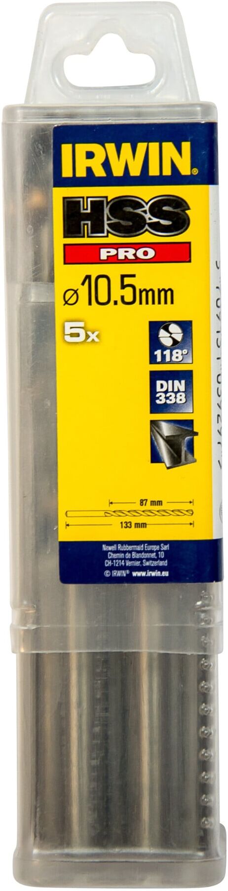Irwin Metallbohrer HSS 10,5x133x87mm ; Irwin Tools (10502336)