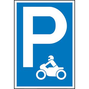 SafetyMarking Parkplatzschild aus Aluminium, 40 x 60 cm, für Motorrad