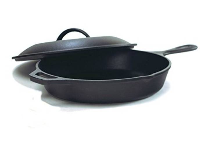 Lodge Bratpfannen-Set aus Gusseisen mit Deckel, 30,5 cm