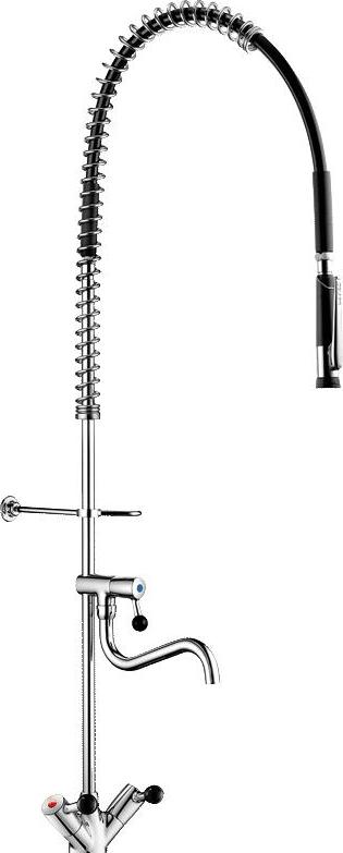 Delabie Geschirrspülbr. schw m. Mischer+Handbr.433010,o.Auslaufvent.