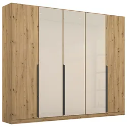 Drehtürenschrank Artemis Champagner, Eiche Artisan
