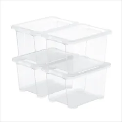 Rotho, Aufbewahrungsbox, Set Box m. D. 15 l, 4 tlg. CORE BASIC (15 l, 4x)